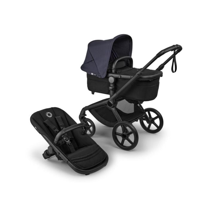 Bugaboo Fox 5 Renew - wózek głęboko-spacerowy-Black-Heritage Black-Deep Indigo