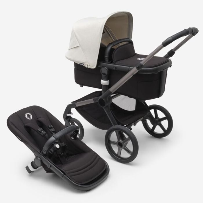 Bugaboo Fox 5 - wózek głęboko-spacerowy-Graphite-Misty White-Midnight Black