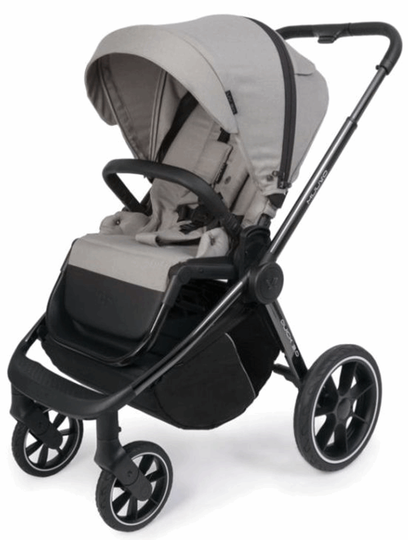 Muuvo, Quick 3.0 Black Chrome - wózek spacerowy z wyposażeniem-Steel Grey