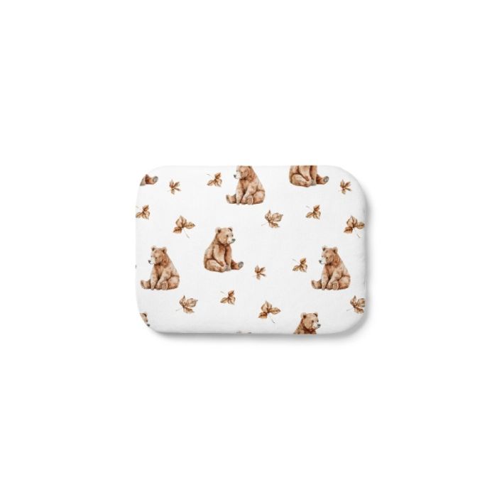 Waldin Bambusowa poduszka dziecięca z wypełnieniem 30x40 cm-Niedźwiadki Biały