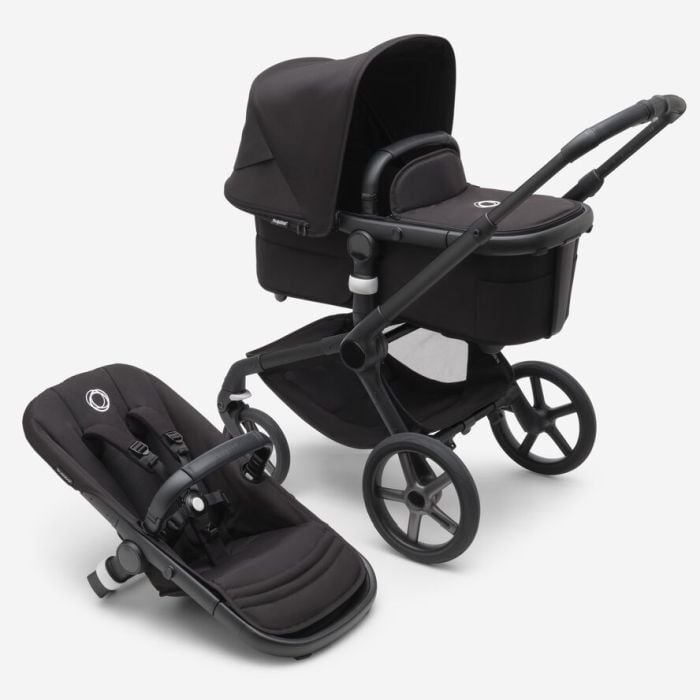 Bugaboo Fox 5 - wózek głęboko-spacerowy-Black-Midnight Black-Midnight Black