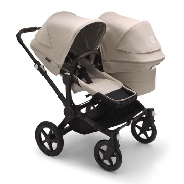Bugaboo Donkey 5 Duo - wózek głęboko-spacerowy dla dwójki dzieci w różnym wieku -Black-Desert Taupe-Desert Taupe