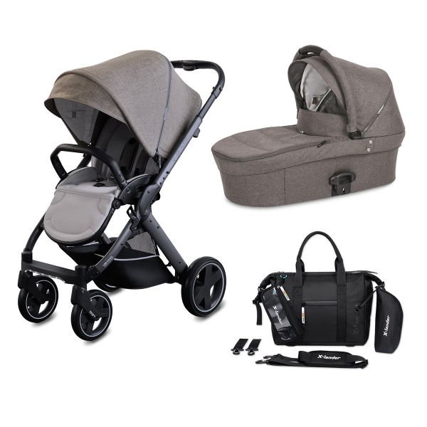 X-lander X-Pulse - uniwersalny wózek głęboko-spacerowy-Evening Grey