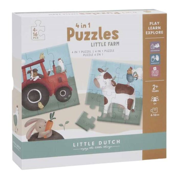 Little Dutch Puzzle 4 elementy Little Farm FSC - 7153