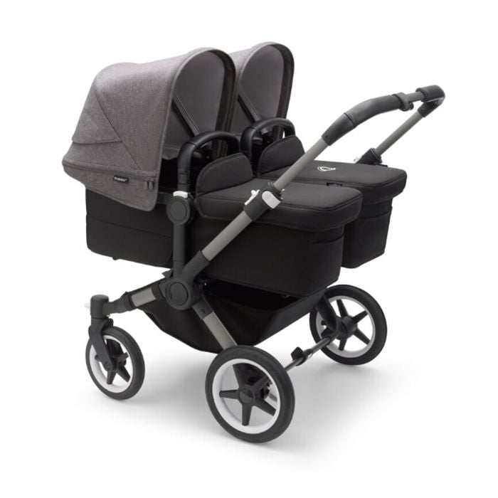 Bugaboo Donkey 5 Twin - wózek głęboko-spacerowy dla bliźniąt-Graphite-Grey Melange-Midnight Black