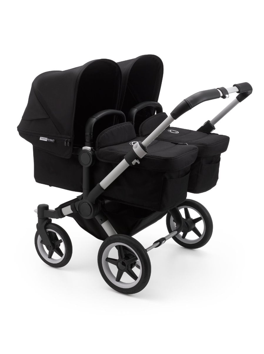 Bugaboo, Donkey3 Twin - wózek głęboko-spacerowy dla bliźniąt-Alu -Black-Black