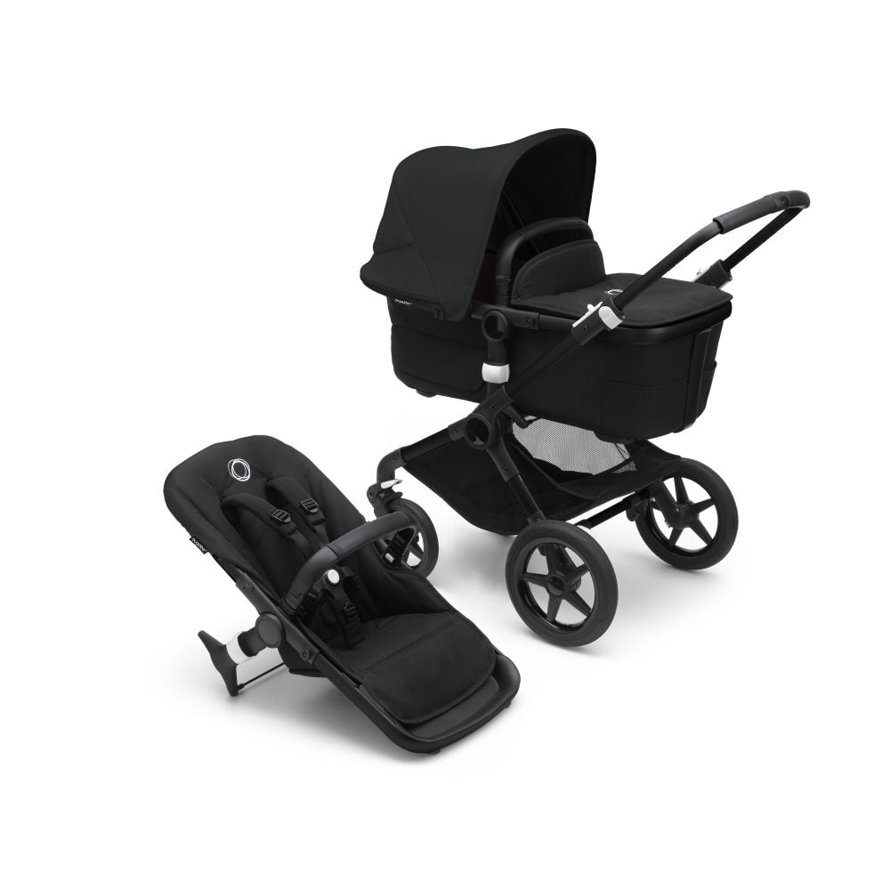 Bugaboo, Fox3 - wózek głęboko-spacerowy-Black-Midnight Black-Midnight Black
