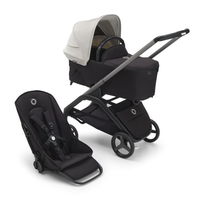 Bugaboo Dragonfly - wózek głęboko-spacerowy 2w1-Graphite-Misty White-Midnight Black