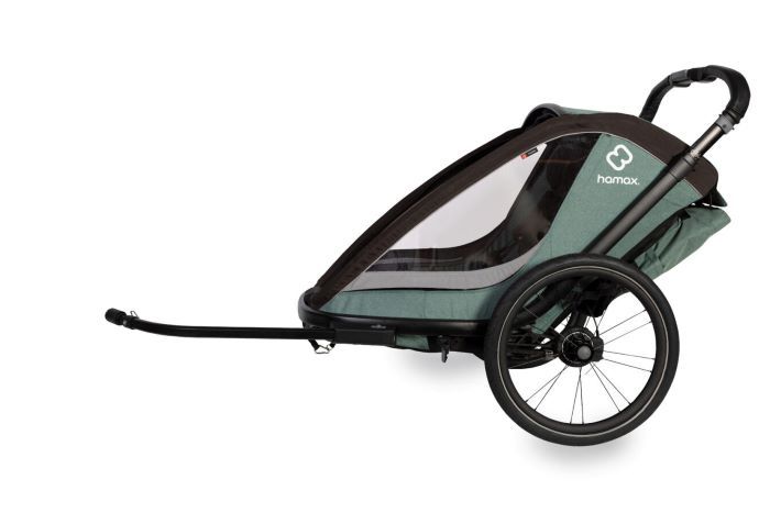 Hamax Cocoon One - pojedyncza przyczepka rowerowa-Green/Black