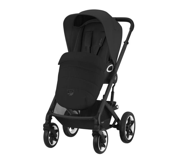 Cybex Talos S Lux - wózek spacerowy z osłoną przed wiatrem-Moon Black (Black Frame)