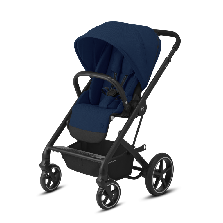 Cybex, Balios S-Lux - wózek głęboko-spacerowy-Navy Blue-Stelaż Black