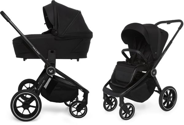Muuvo Quick 4.0 - uniwersalny wózek głęboko-spacerowy 2w1 -Classic Black