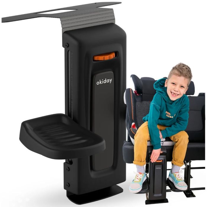 Okiday Podnóżek do fotelików z regulacją wysokości-Czarny