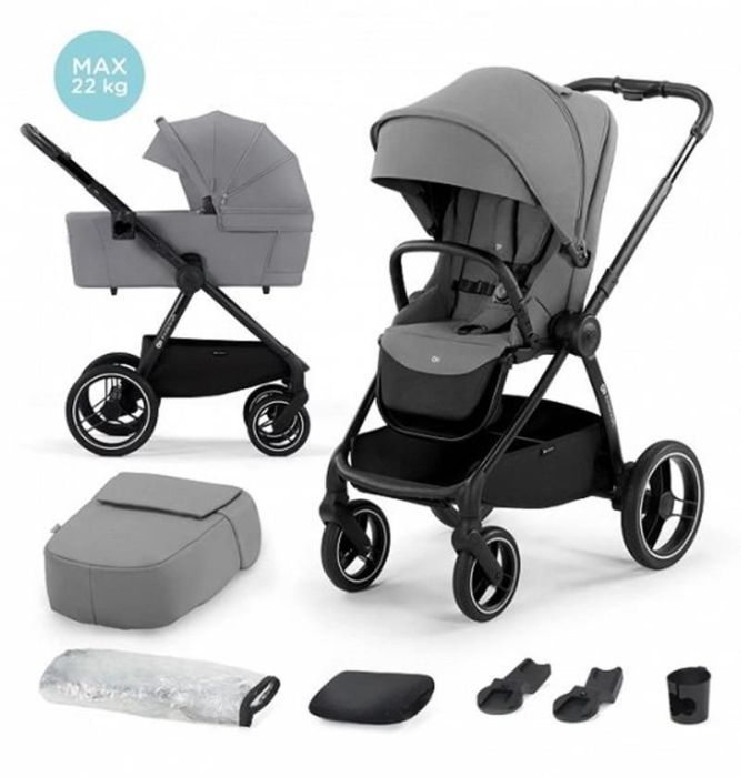 Kinderkraft Nea - wózek głęboko-spacerowy -Platinum Grey