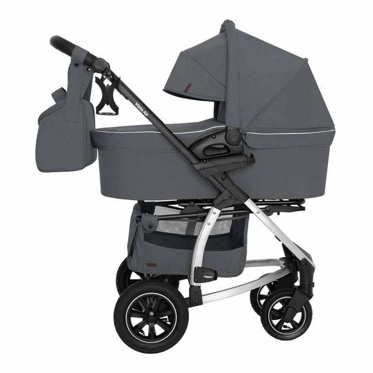Carrello Vista Air 2 w 1 - uniwersalny wózek głeboko-spacerowy 2 w 1-Steel Grey