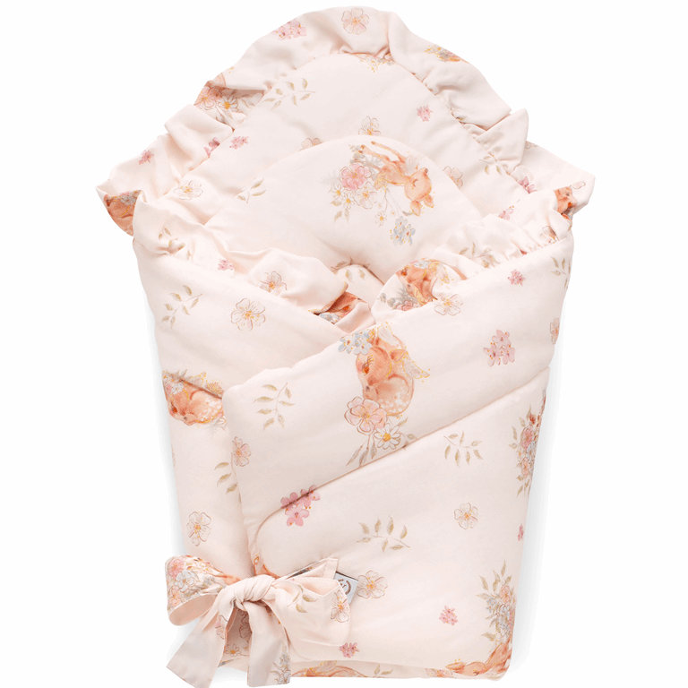 Yosoy Rożek niemowlęcy 100% cv Bambus - 75 x 75 cm-Roe Deer on Cream