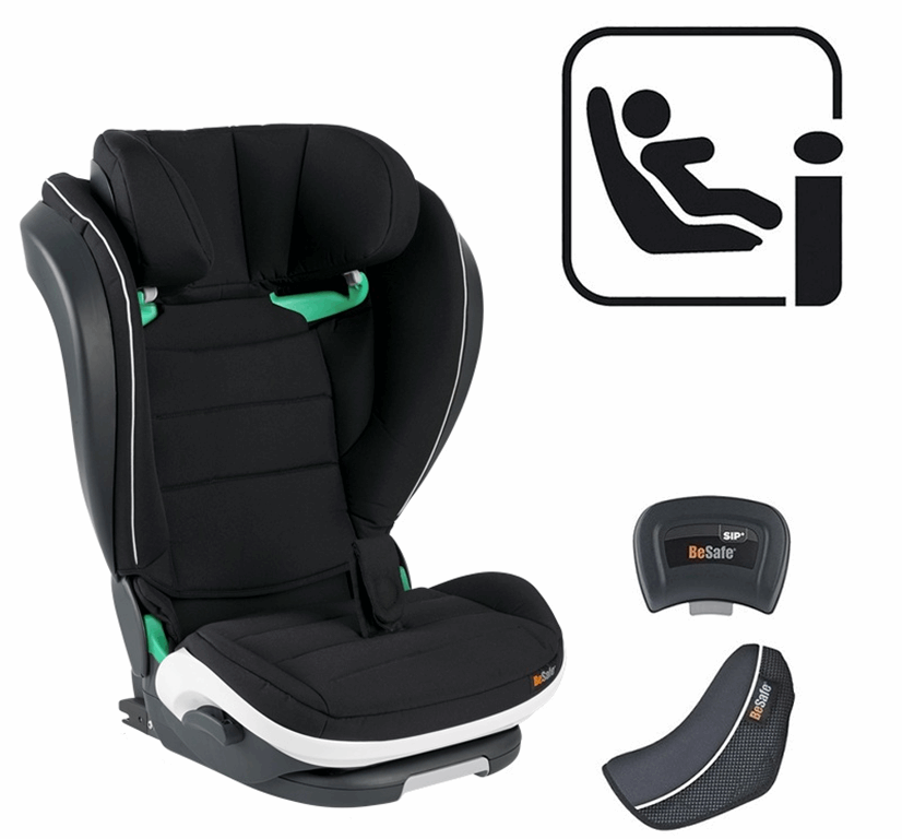 BeSafe iZi Flex FIX i-Size - fotelik samochodowy od 4 lat-12 lat, 100-150 cm -64 - Czarny Cab