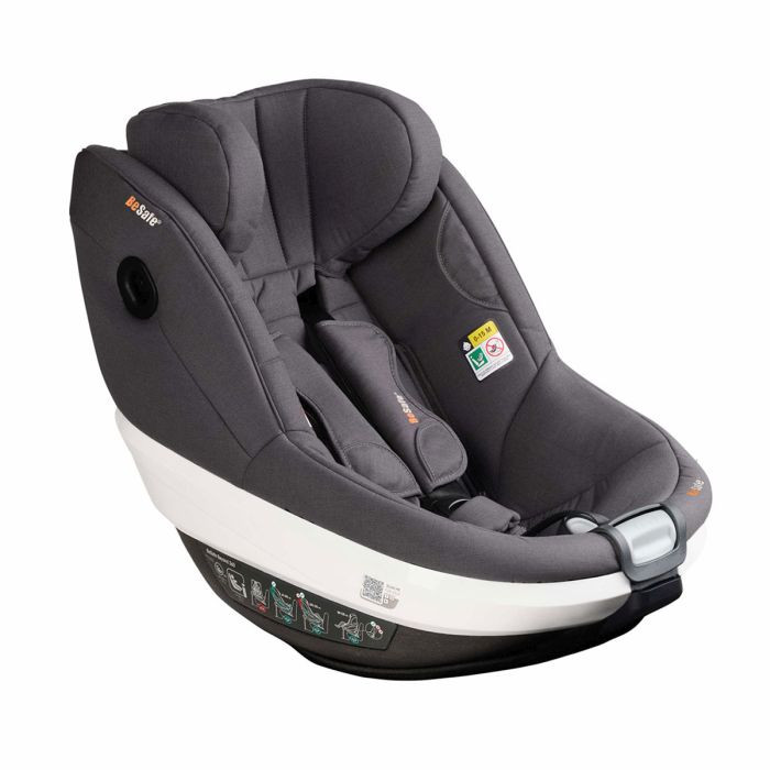 BeSafe Beyond 360 z bazą Beyond-obrotowy fotelik dla maluchów od 61-125 cm, 9-22 kg, 6 miesięcy-6 lat-Ciemnoszary Melanż