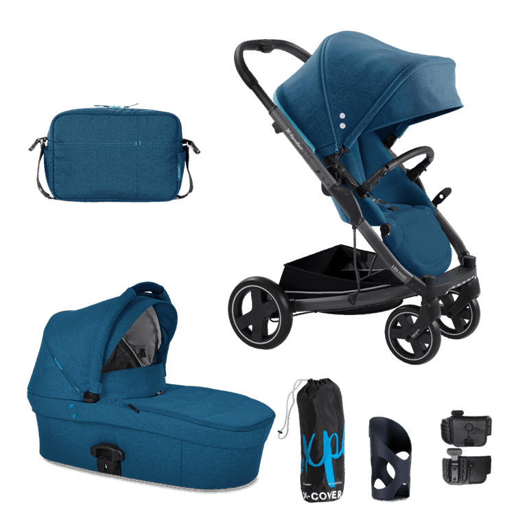 X-lander, X-Cite - wózek głęboko-spacerowy - 2w1 -Petrol Blue