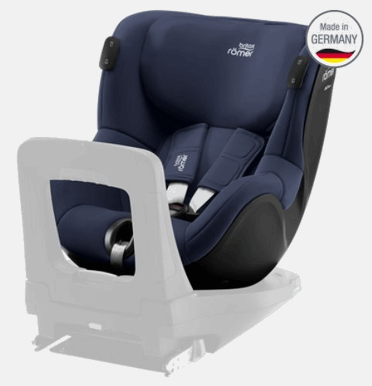 Britax Romer, Dualfix iSense - fotelik samochodowy bez bazy dla dzieci od 61 do 105 cm wzrostu, do 18 kg-Indigo Blue