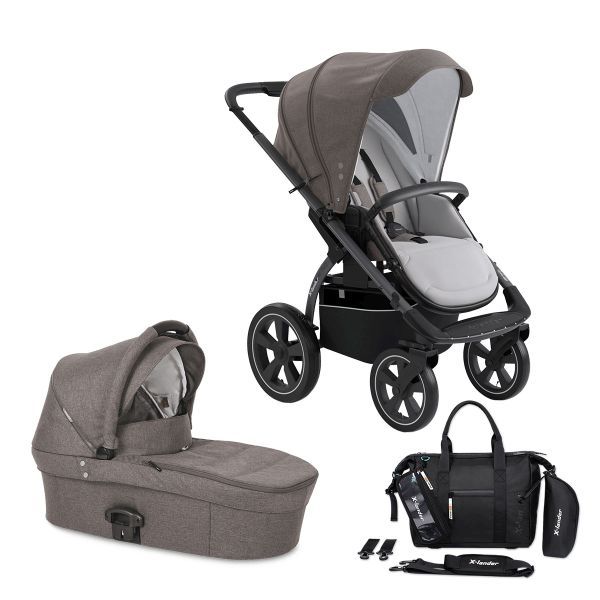 X-lander X-Move - uniwersalny wózek głęboko-spacerowy 2 w 1 z torbą Rollbag-Evening Grey