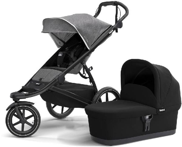 Thule Urban Glide 2 - trójkołowy wózek głęboko - spacerowy do biegania-Grey Melange
