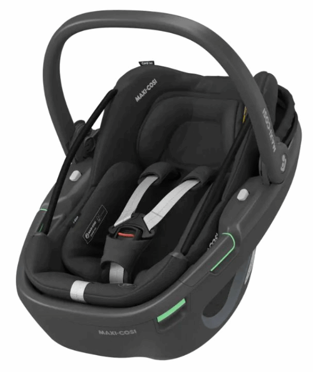 Maxi Cosi Coral 360 - modułowy fotelik samochodowy od urodzenia do około 12 miesiąca życia od 40 do 75cm -Essential Black/Czarny