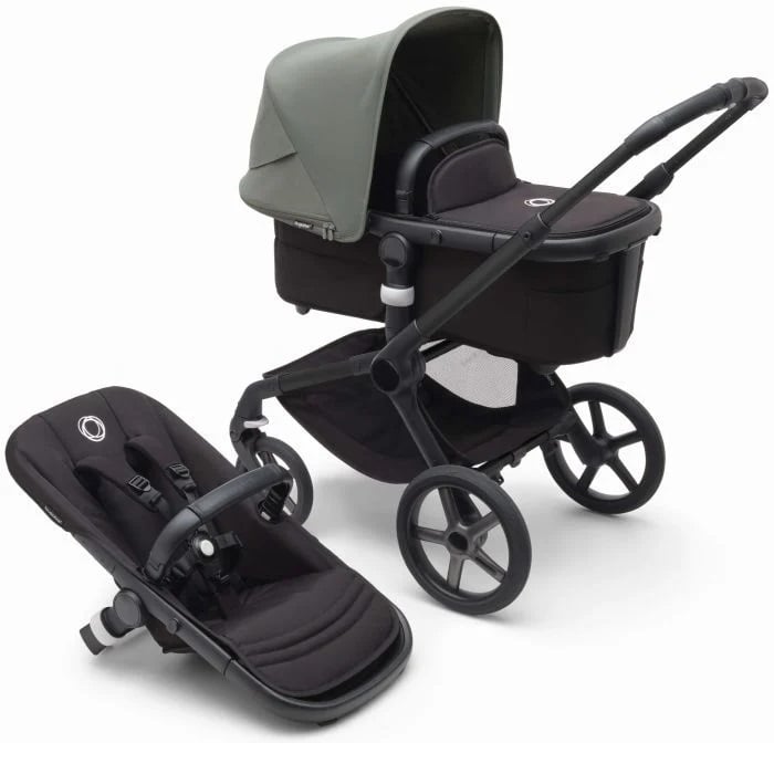 Bugaboo Fox 5 - wózek głęboko-spacerowy-Black-Forest Green-Midnight Black
