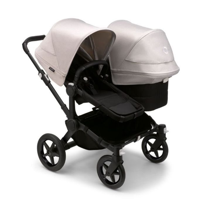 Bugaboo Donkey 5 Duo - wózek głęboko-spacerowy dla dwójki dzieci w różnym wieku -Black-Misty White-Midnight Black