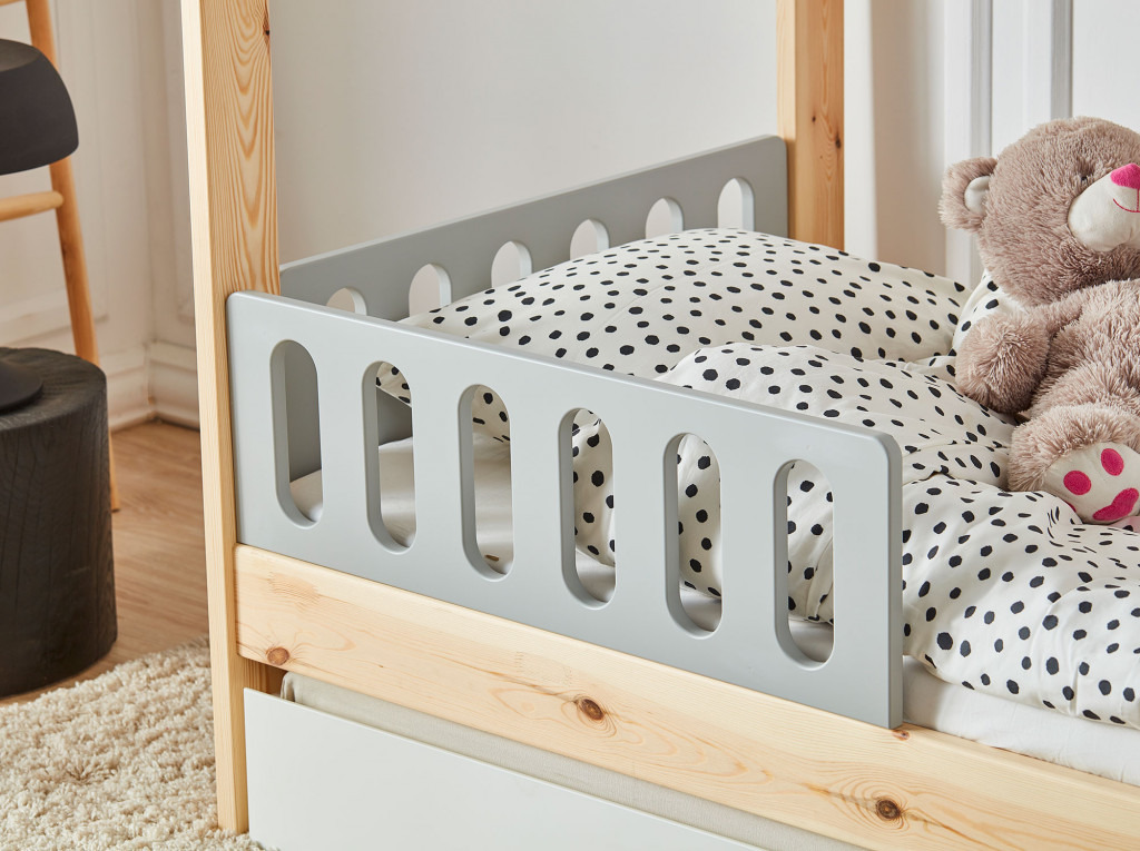 Pinio - barierka do łóżka 160x70 (2 szt.) -Szary Modern