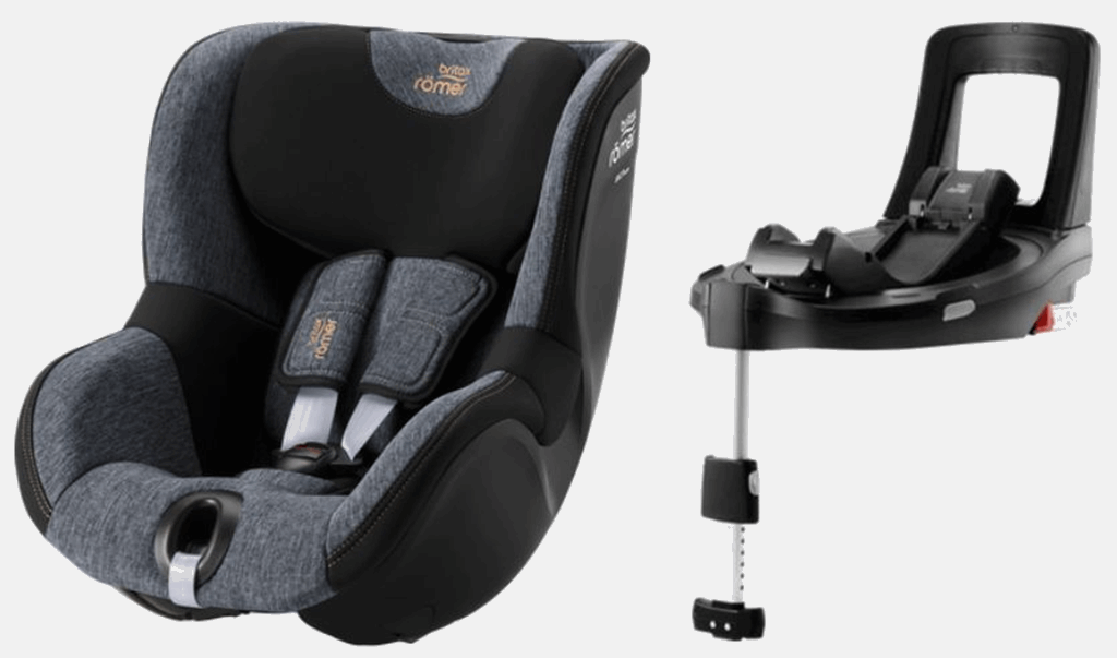 Britax Romer Dualfix 3 i-Size - fotelik samochodowy z bazą Flex Base iSense dla dzieci od 61 do 105 cm wzrostu, od 3 miesięcy do 4 lat, do 18 kg-Bl...