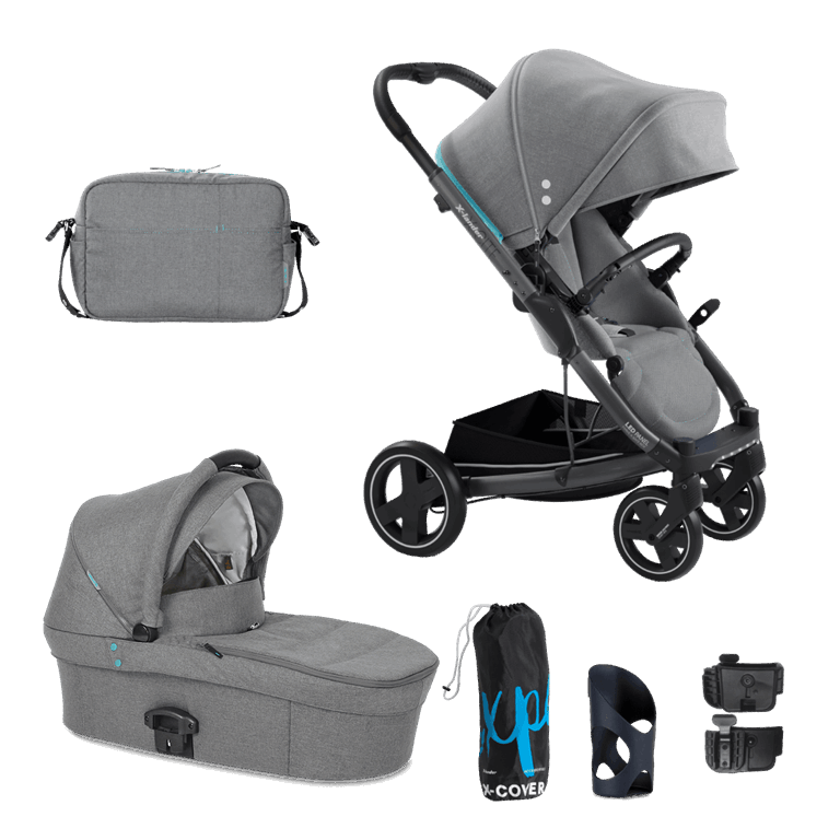 X-lander, X-Cite - wózek głęboko-spacerowy - 2w1 -Azure Grey