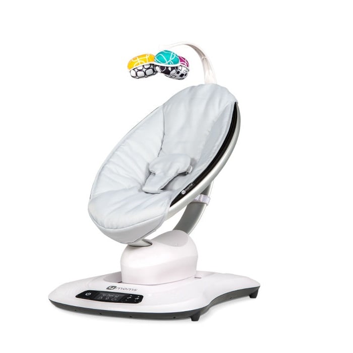 4Moms Mamaroo 4.0 - leżaczek z możliwością sparowania ze smartfonem-Classic Grey