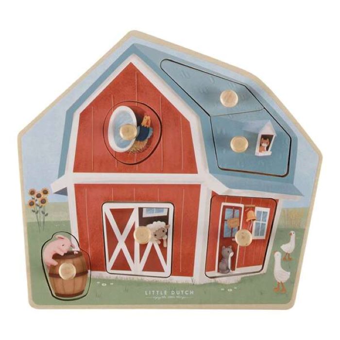 Little Dutch Drewniane puzzle Little Farm FSC - 7158