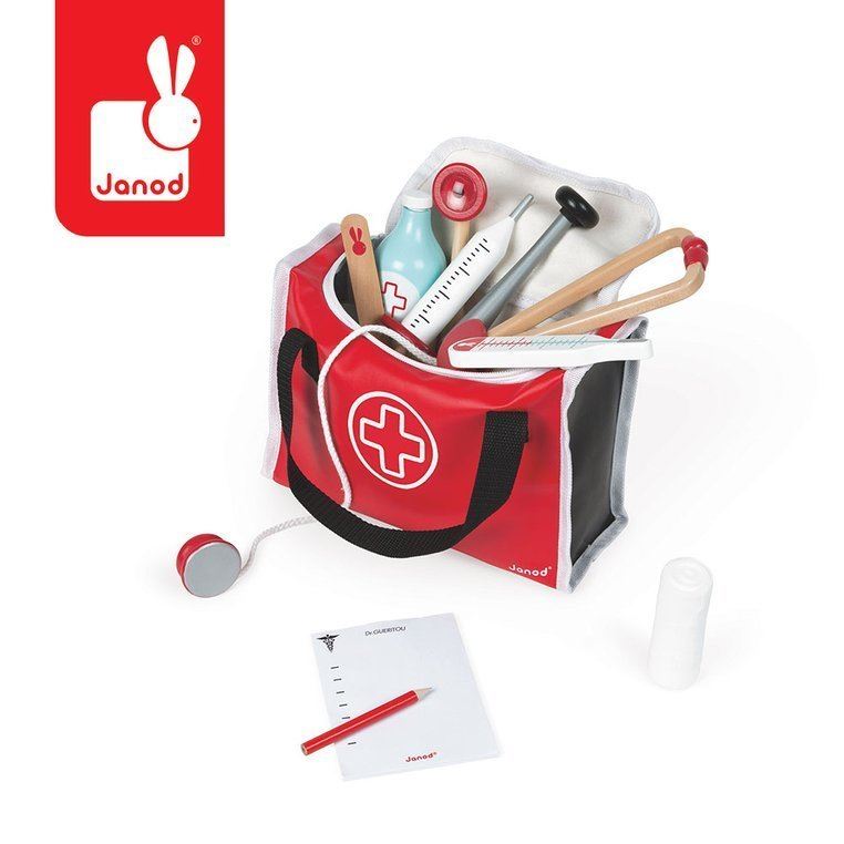 Janod Zestaw lekarza z 10 akcesoriami - 06513