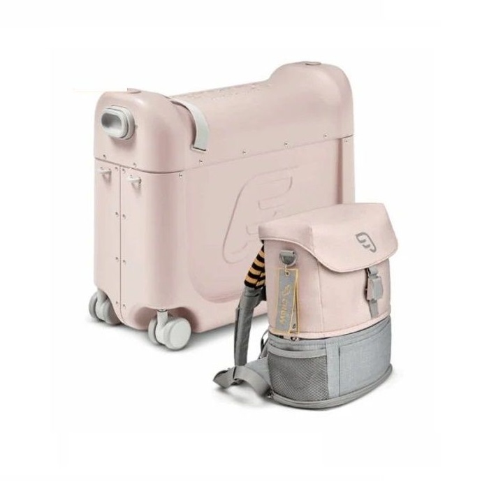 JetKids by Stokke BedBox - jeżdżąca walizka + plecak Crew BackPack-Pink Lemonade