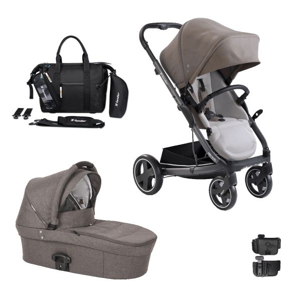 X-lander X-Cite - uniwersalny wózek głęboko-spacerowy-Evening Grey