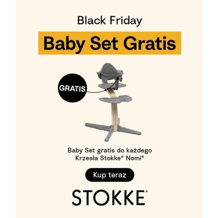 Stokke Nomi z Baby Set - krzesełko z zestawem dziecięcym-Walnut Black-Baby Set Navy