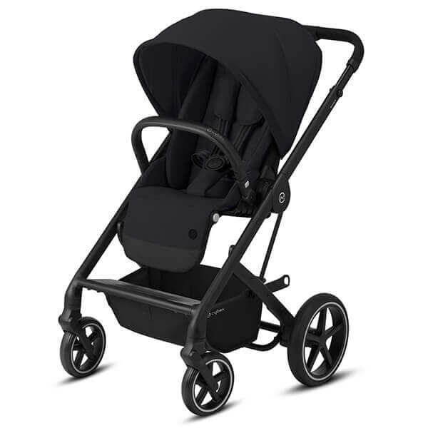Cybex, Balios S-Lux - wózek głęboko-spacerowy-Deep Black-Stelaż Black