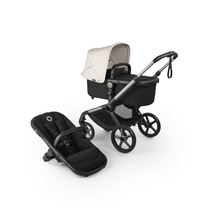 Bugaboo Fox 5 Renew - wózek głęboko-spacerowy-Graphite-Heritage Black-Misty White