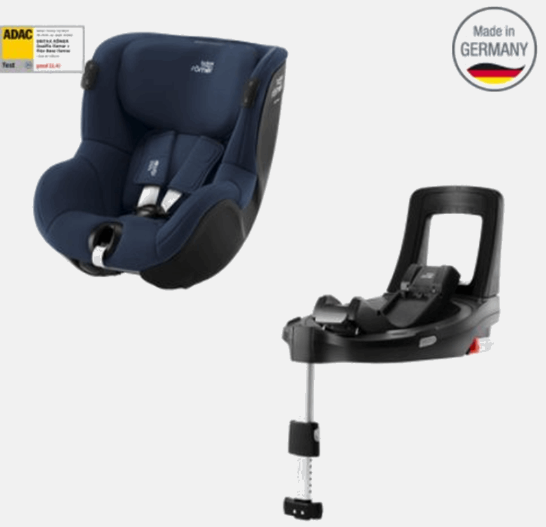 Britax Romer, Dualfix iSense - fotelik samochodowy z bazą Flex Base iSense dla dzieci od 61 do 105 cm wzrostu, do 18 kg-Indigo Blue
