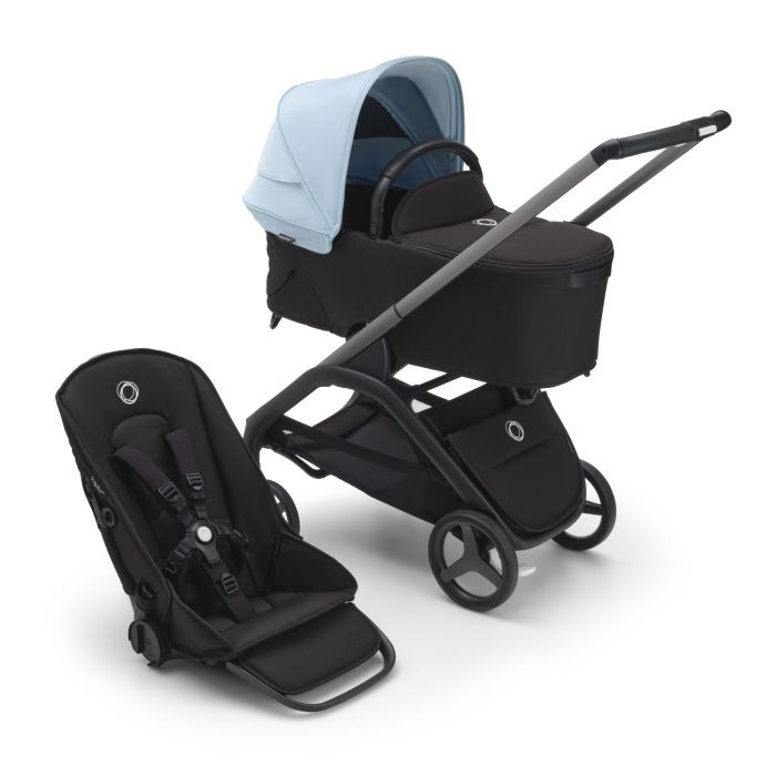 Bugaboo Dragonfly - wózek głęboko-spacerowy 2w1-Graphite-Skyline Blue-Midnight Black