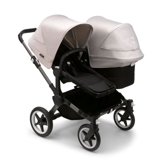 Bugaboo Donkey 5 Duo - wózek głęboko-spacerowy dla dwójki dzieci w różnym wieku -Graphite-Misty White-Midnight Black