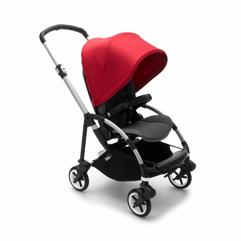 Bugaboo, Bee6 - wózek spacerowy -Alu/Grey-Red