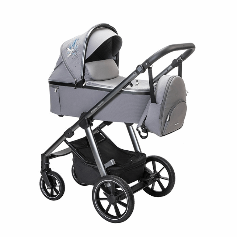 Espiro Bueno - uniwersalny wózek głęboko-spacerowy 2 w 1-307 Gray Feather