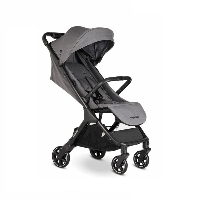 Easywalker Jackey - kompaktowy, samoskładający się wózek spacerowy z torbą transportową-Marble Grey