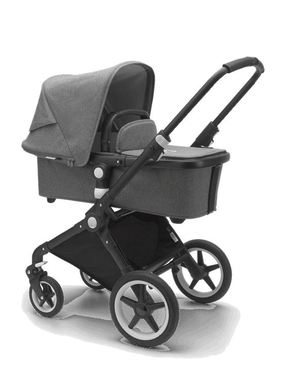 Bugaboo, Lynx - wózek głęboko-spacerowy-Black/Grey Melange-Grey Melange