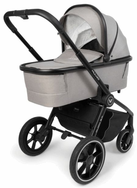 Muuvo, Quick 3.0 - wózek spacerowy z gondolą XL i wyposażeniem-Steel Grey