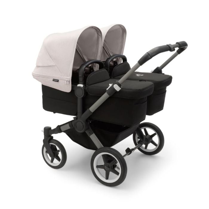 Bugaboo Donkey 5 Twin - wózek głęboko-spacerowy dla bliźniąt-Graphite-Misty White-Midnight Black