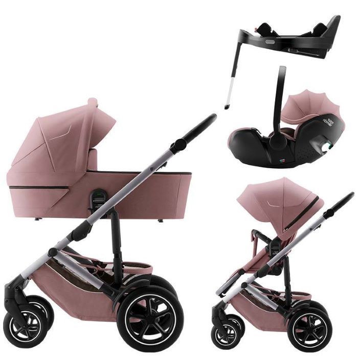 Britax Romer Smile 5Z - wózek głęboko-spacerowy z Baby-Safe PRO + Vario Base 5Z - zestaw 4 w 1-Dusty Rose